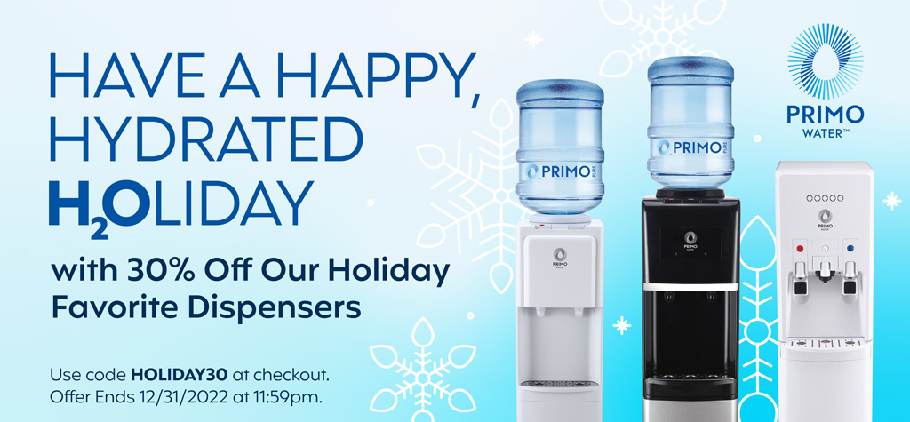 30% off select dispensers with code HOLIDAY30